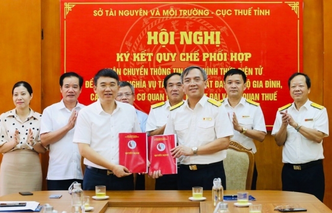 Cục Thuế Bắc Giang ký kết quy chế phối hợp kiểm soát nghĩa vụ tài chính về đất đai