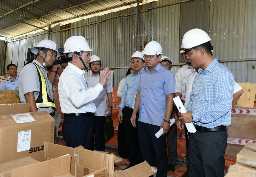 Bộ trưởng Hồ Đức Phớc đi kiểm tra thực tế giải ngân vốn đầu tư công