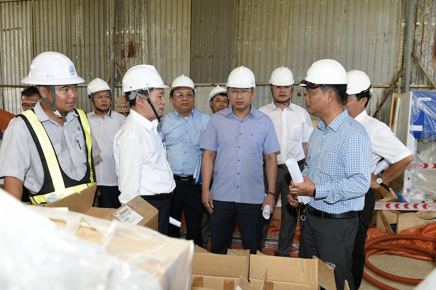 Chùm ảnh: Bộ trưởng Hồ Đức Phớc kiểm tra một số dự án đầu tư công tại Khánh Hòa