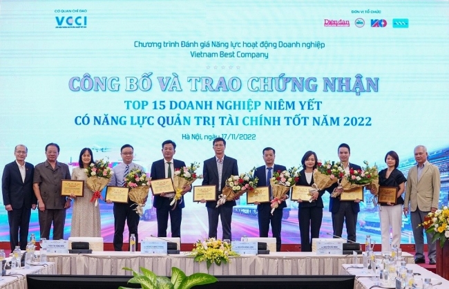 Vinaconex lọt Top 15 doanh nghiệp niêm yết có năng lực quản trị tài chính tốt 2022