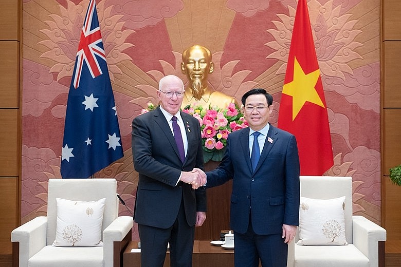 Chủ tịch Quốc hội Vương Đình Huệ hội kiến Toàn quyền Australia David Hurley