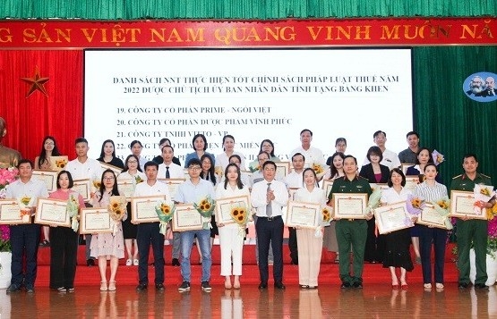 Vĩnh Phúc: Tuyên dương 133 người nộp thuế thực hiện tốt pháp luật thuế