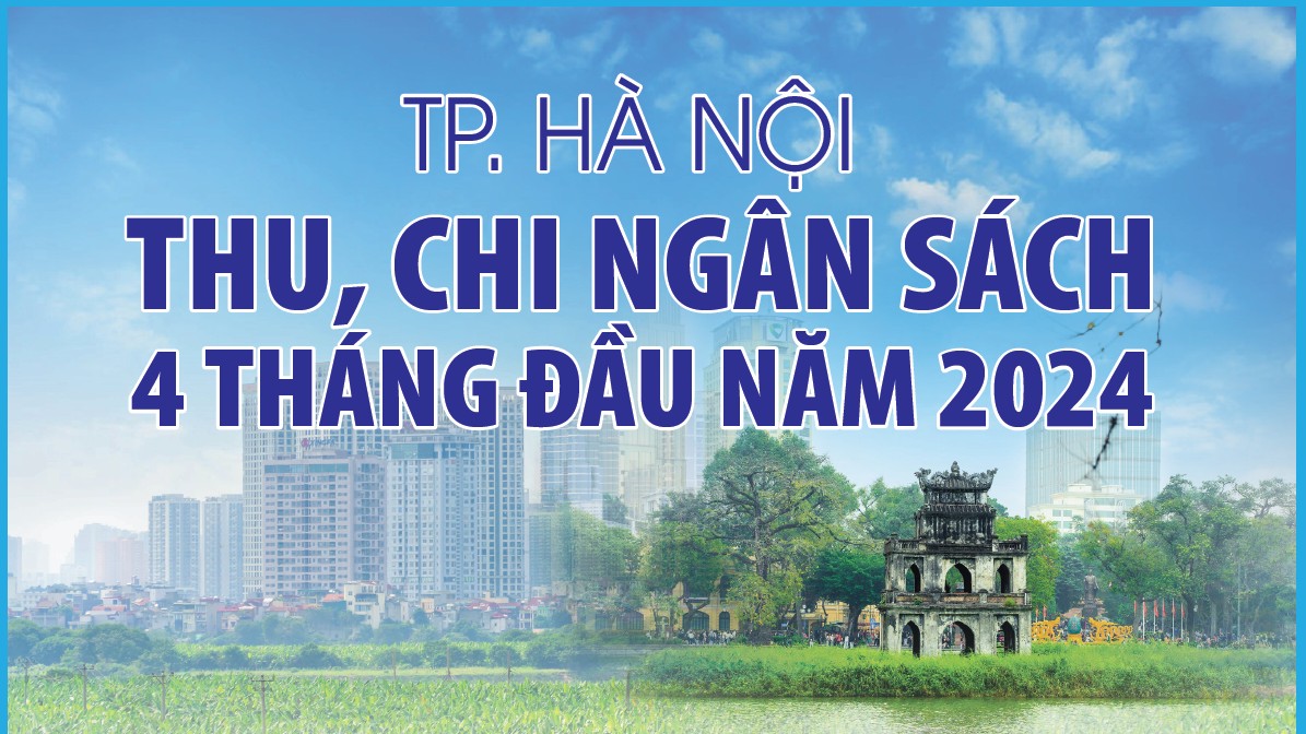 Infographics: Thu, chi ngân sách trên địa bàn TP. Hà Nội 4 tháng đầu năm 2024