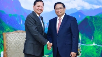 Thủ tướng Chính phủ Phạm Minh Chính tiếp Phó Thủ tướng Campuchia Neth Savoeun