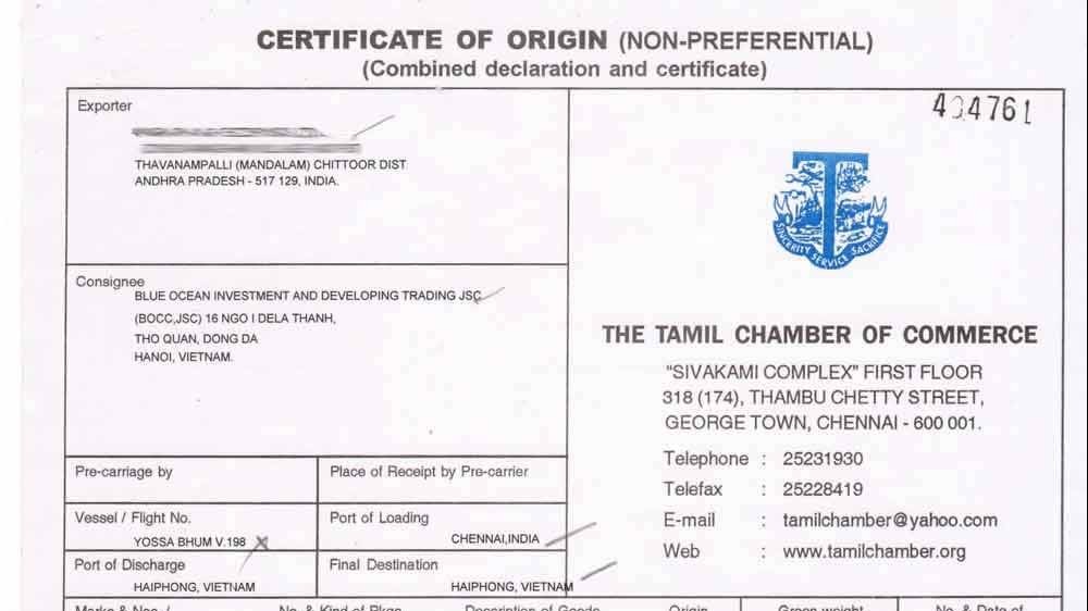 Thống nhất các xử lý khác biệt mã số trên chứng từ chứng nhận xuất xứ hàng hóa