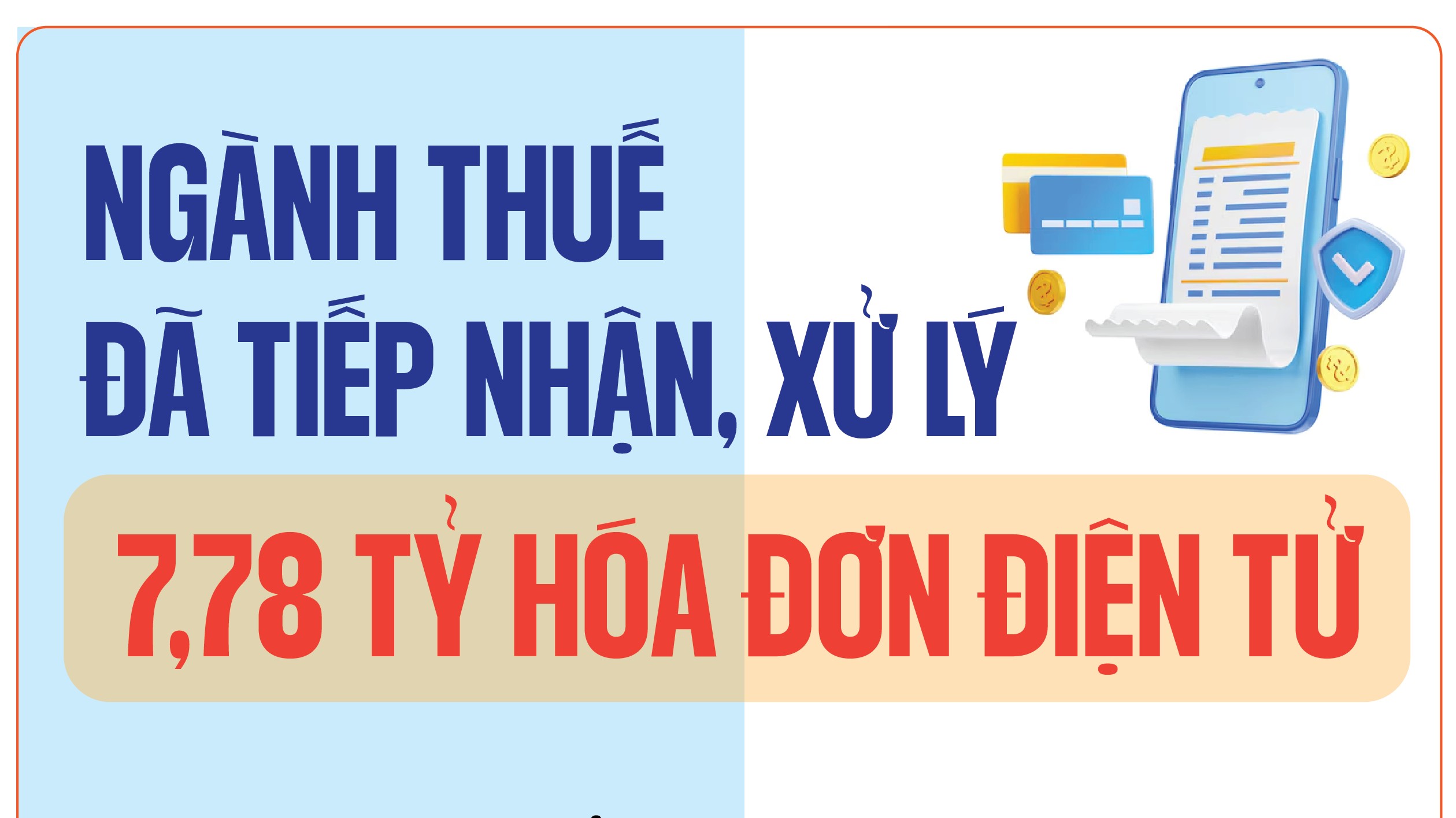 Infographics: Ngành Thuế đã tiếp nhận, xử lý 7,78 tỷ hóa đơn điện tử