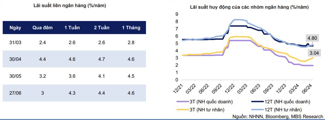 Lãi suất đầu vào có thể sẽ tăng 50 điểm cơ bản trong nửa cuối năm 2024