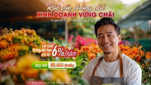 Agribank ưu đãi khách hàng cá nhân vay vốn với lãi suất trung, dài hạn chỉ từ 6%/năm