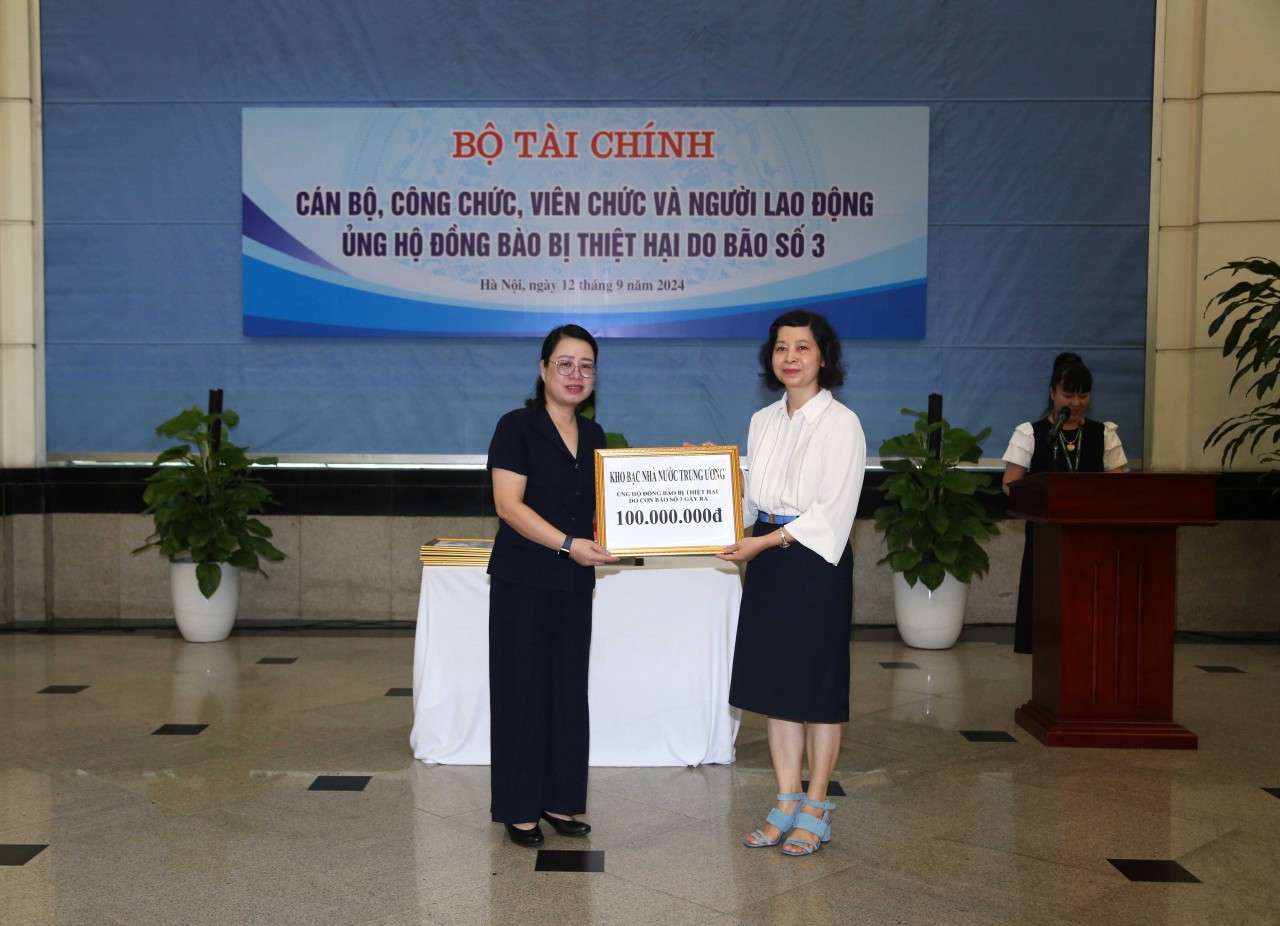 Bộ Tài chính phát động ủng hộ đồng bào bị thiệt hại do bão số 3