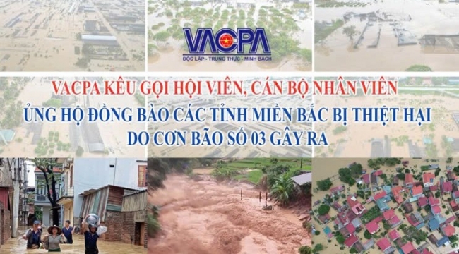 VACPA vận động ủng hộ người dân bị thiệt hại bởi cơn bão số 3
