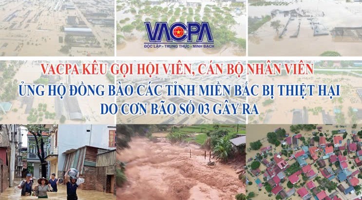 VACPA vận động ủng hộ người dân bị thiệt hại bởi cơn bão số 3