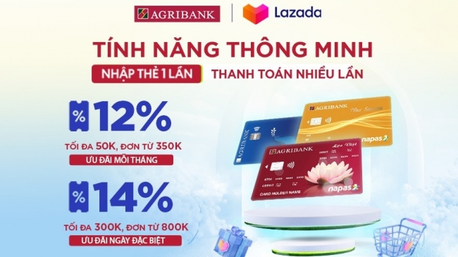 Agribank Napas: Nhập thẻ một lần, thanh toán nhiều lần