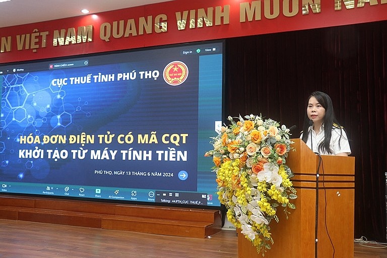 Cục Thuế Phú Thọ phấn đấu tối thiểu 70% cơ sở kinh doanh áp dụng hóa đơn điện tử từ máy tính tiền