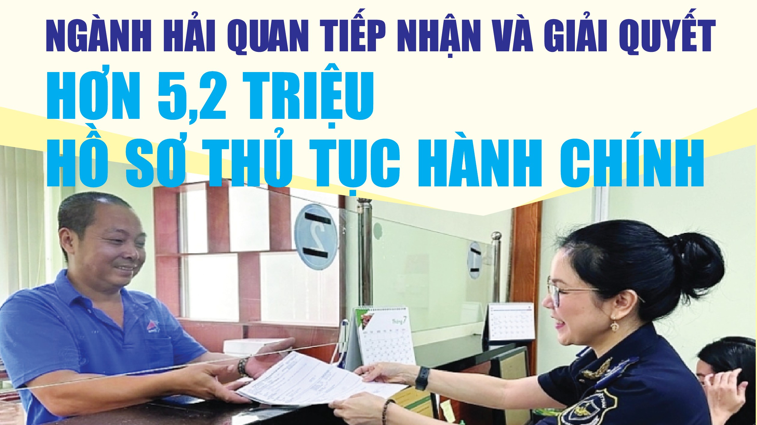 Infographics: Ngành Hải quan tiếp nhận và giải quyết hơn 5,2 triệu hồ sơ thủ tục hành chính