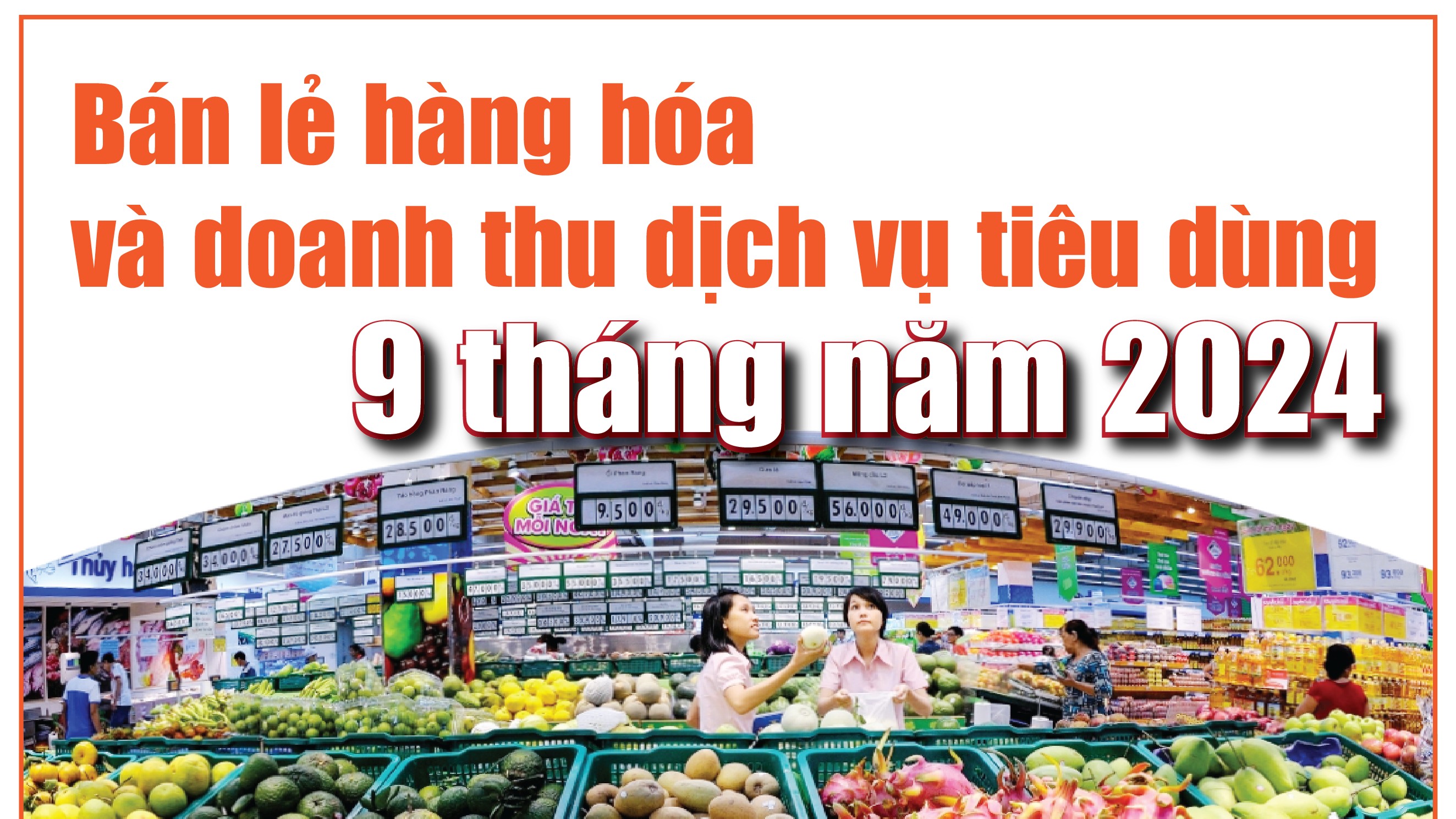 infographics ban le hang hoa va doanh thu dich vu tieu dung 9 thang nam 2024 uoc dat 47034 nghin ty dong