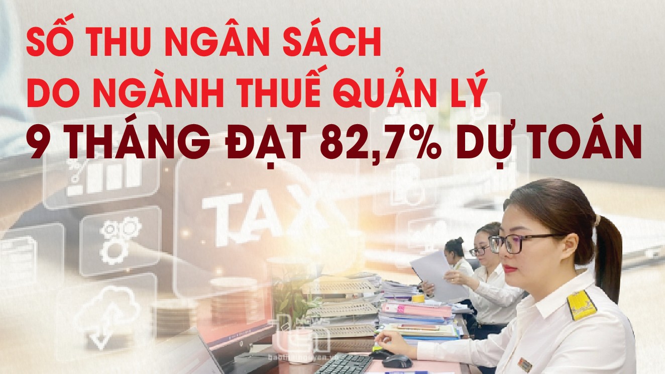 Infographics: Ngành Thuế thu ngân sách nhà nước 9 tháng ước đạt 1.229.788 tỷ đồng