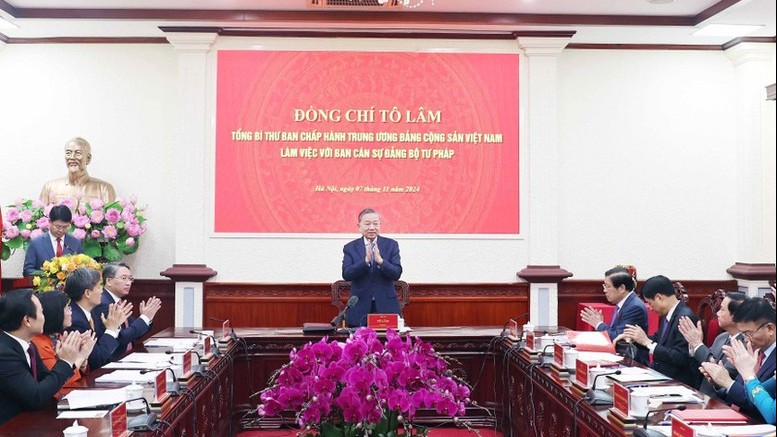 Tổng Bí thư Tô Lâm: Tháo gỡ 'điểm nghẽn, nút thắt' có nguyên nhân từ các quy định của pháp luật