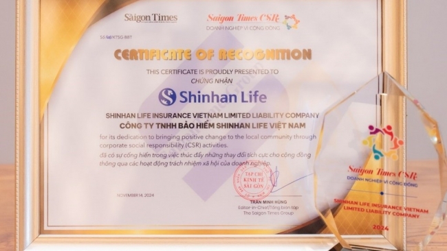 Shinhan Life Việt Nam đạt danh hiệu Doanh nghiệp vì cộng đồng - Saigon Times CSR  2024