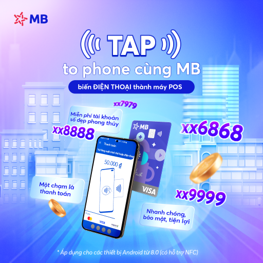 Tap to Phone MB - Chấp nhận thanh toán với Smartphone