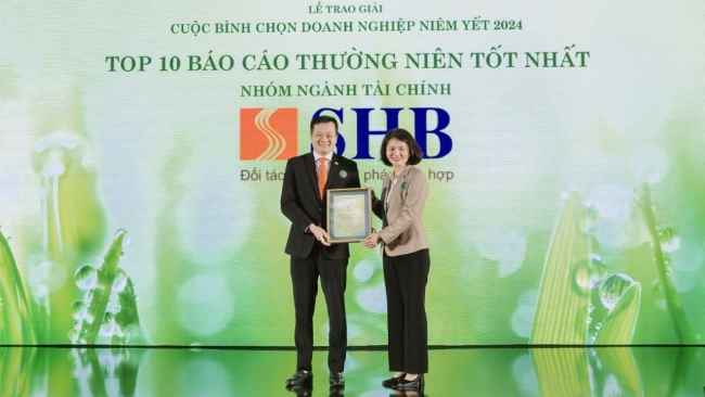 SHB lần thứ 4 được vinh danh trong TOP 10 doanh nghiệp có Báo cáo thường niên tốt nhất ngành tài chính