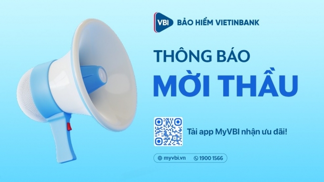 Bảo hiểm VietinBank thông báo mời thầu