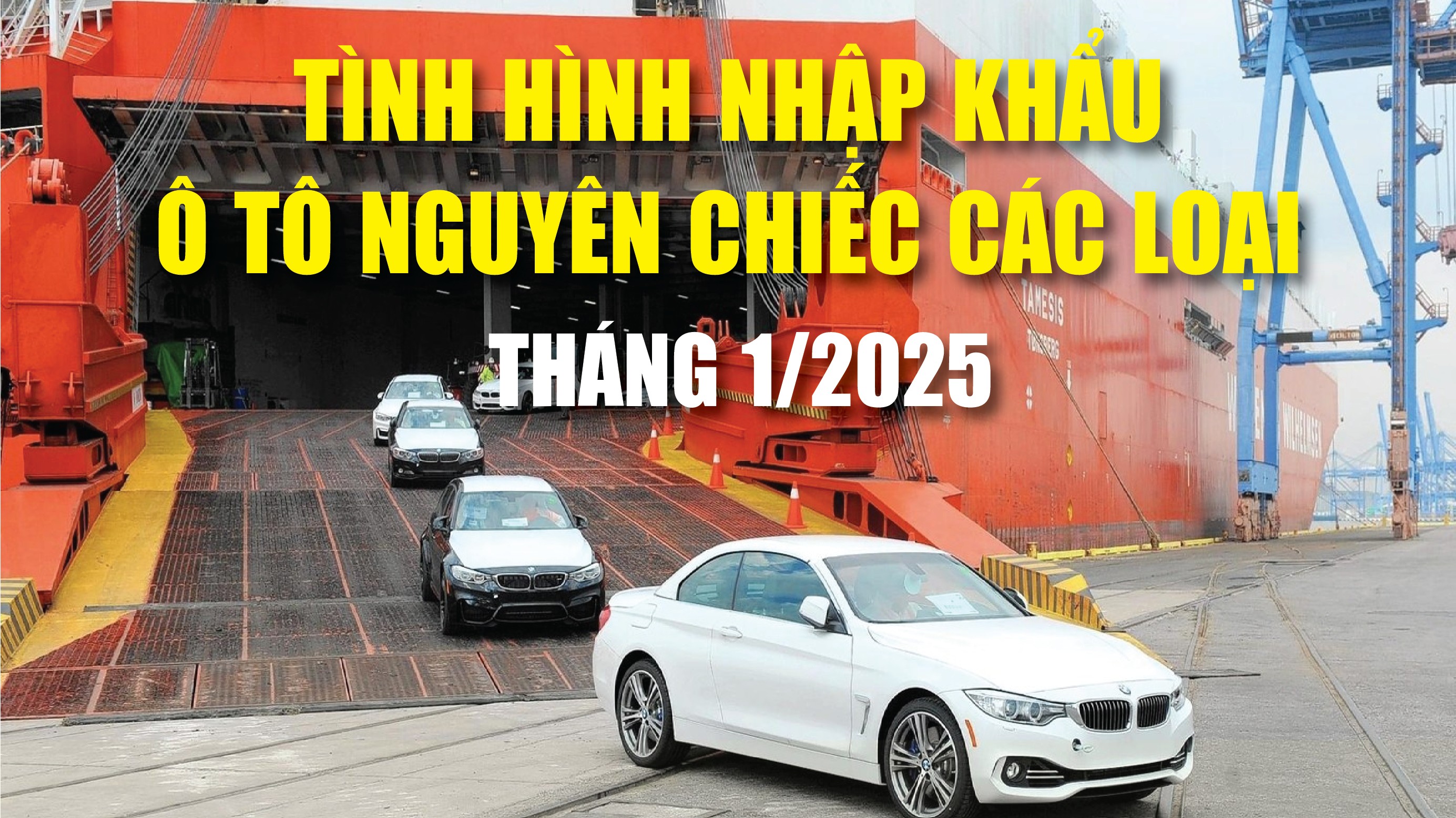 Infographics: Tình hình nhập khẩu ô tô nguyên chiếc các loại tháng 1/2025