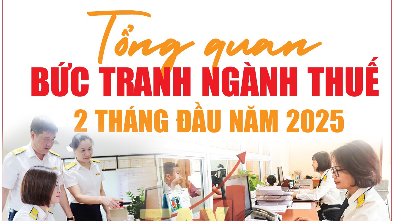 Infographics: Tổng quan bức tranh ngành Thuế 2 tháng đầu năm 2025 qua các con số