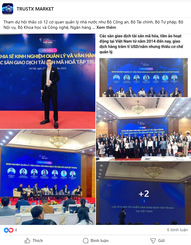 Hiệp hội Blockchain: TrustX Market cam kết lợi nhuận cao bất thường, dấu hiệu mô hình Ponzi đa cấp