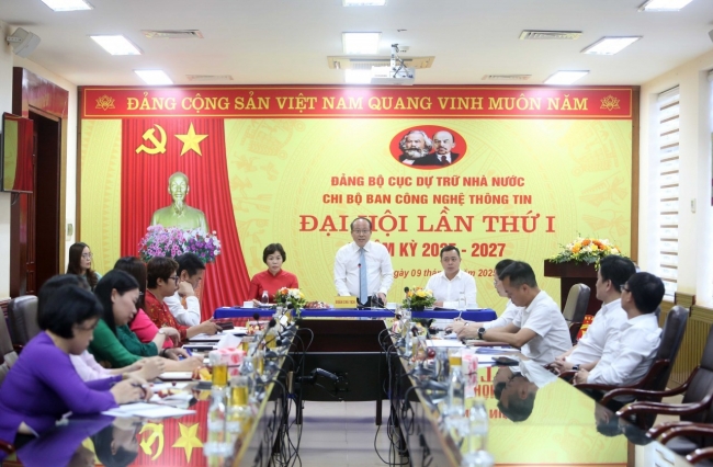 Chi bộ Ban Công nghệ Thông tin  (Đảng bộ Cục Dự trữ Nhà nước) tổ chức thành công Đại hội nhiệm kỳ 2025 -2027