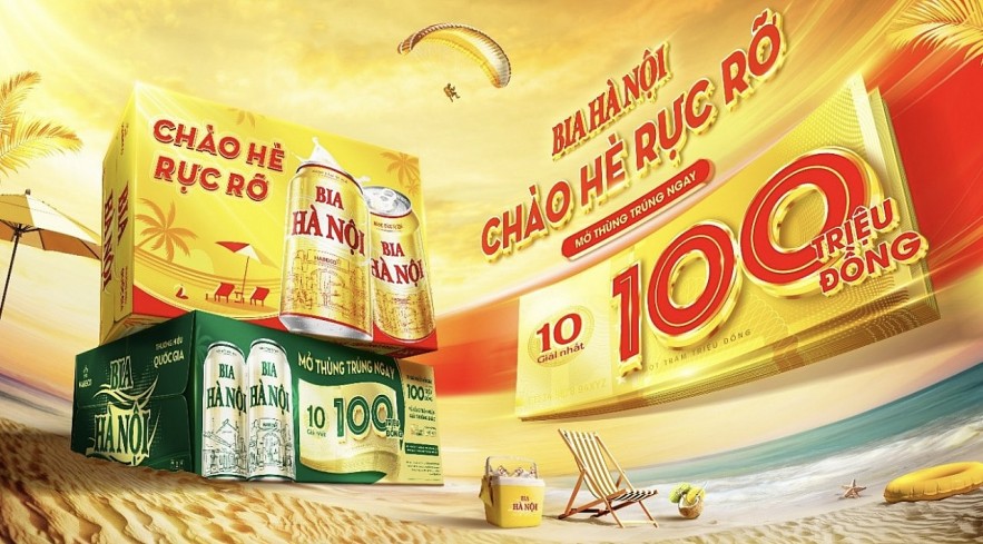 Trúng ngay 100 triệu đồng tiền mặt với chương trình khuyến mại " Chào hè rực rỡ " cùng bia Hà Nội