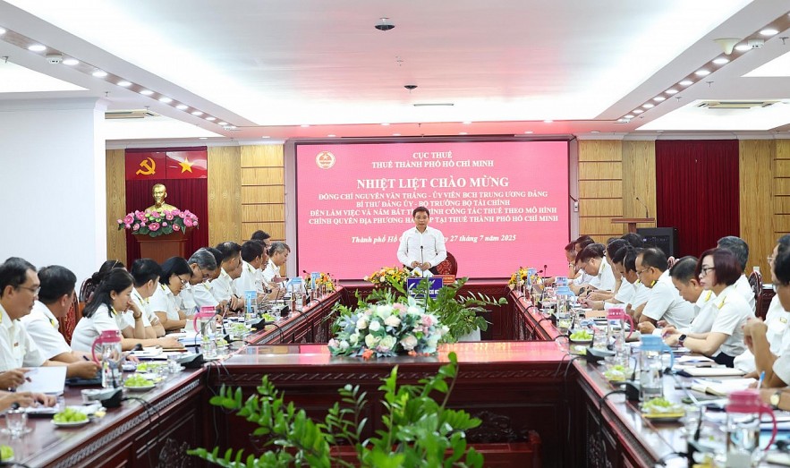 Bộ trưởng Bộ Tài chính Nguyễn Văn Thắng làm việc với Thuế TP. Hồ Chí Minh