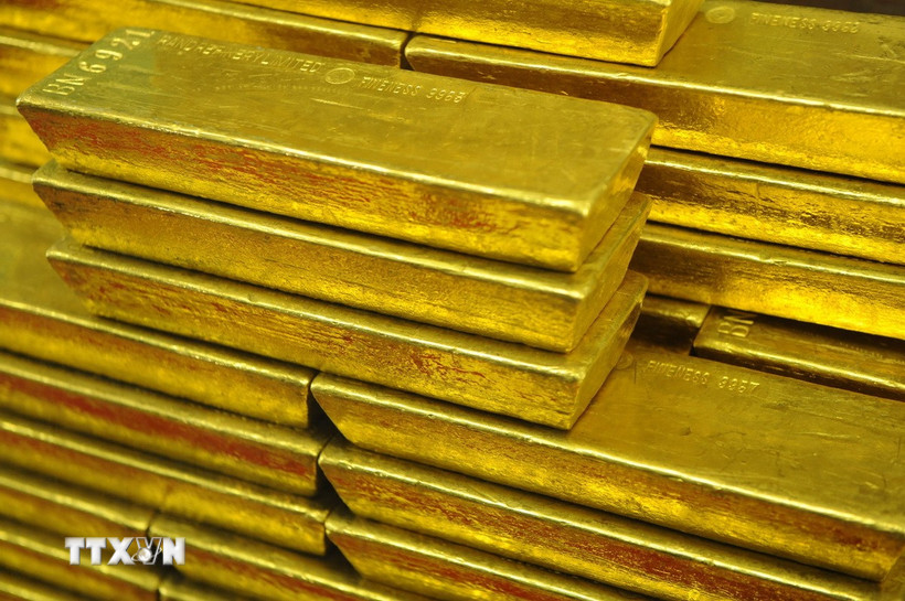 Vàng thanh. (Ảnh: AFP/TTXVN)