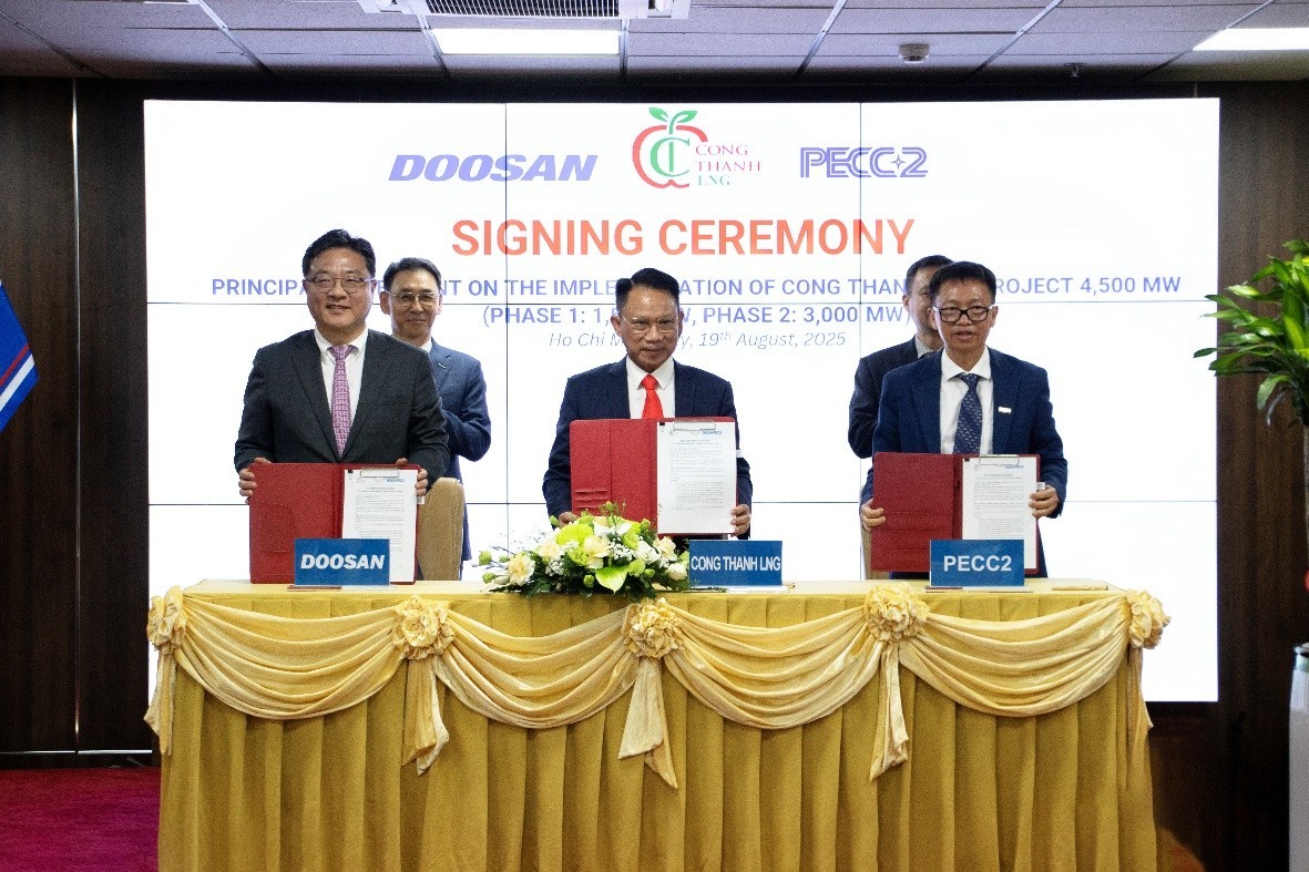 PECC2 Ký kết thỏa thuận nguyên tắc thực hiện dự án Nhà máy điện LNG Công Thanh 4.500MW