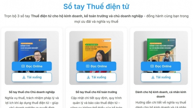 Cục Thuế ra mắt 3 Sổ tay thuế điện tử hỗ trợ doanh nghiệp, kế toán trưởng, hộ kinh doanh