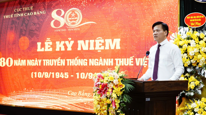 Thuế tỉnh Cao Bằng tổ chức lễ kỷ niệm 80 năm Ngày truyền thống ngành Thuế Việt Nam Thuế tỉnh Cao Bằng tổ chức lễ kỷ niệm 80 năm Ngày truyền thống ngành Thuế Việt Nam
