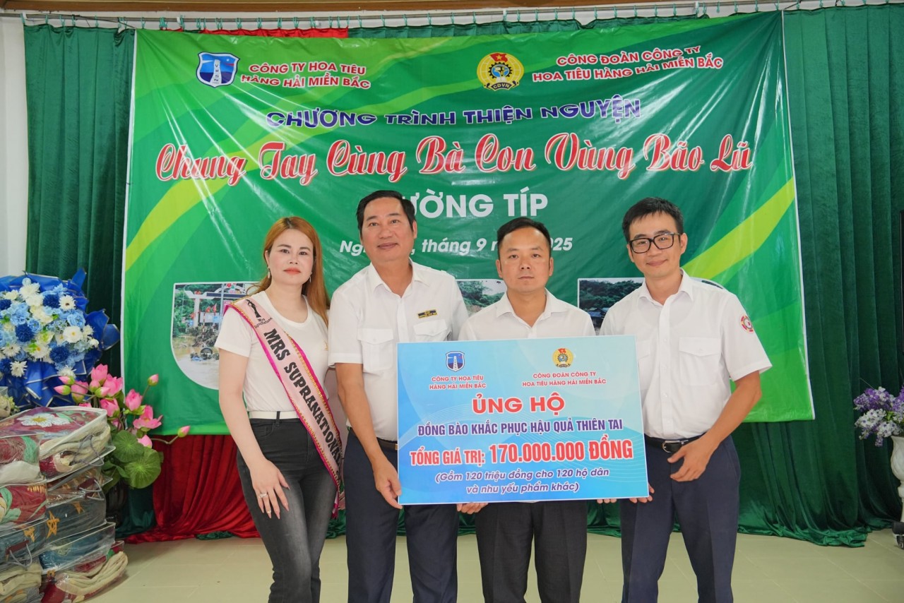 Hoa tiêu hàng hải miền Bắc chung tay cùng bà con Mường Típ khắc phục hậu quả bão lũ Hoa tiêu hàng hải miền Bắc chung tay cùng bà con Mường Típ khắc phục hậu quả bão lũ