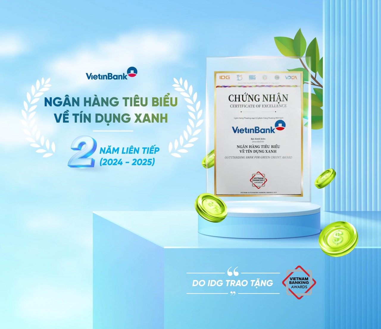 VietinBank 2 năm liên tiếp là “Ngân hàng tiêu biểu về tín dụng Xanh”