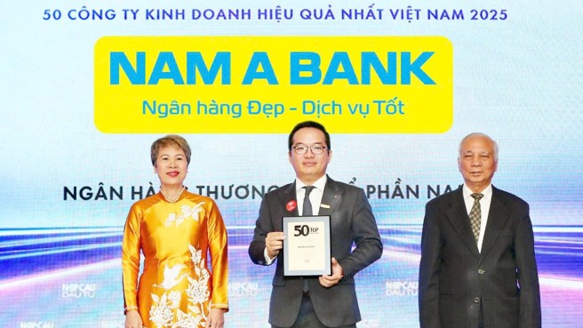 Nam A Bank tiếp tục vào top 50 công ty kinh doanh hiệu quả nhất Việt Nam