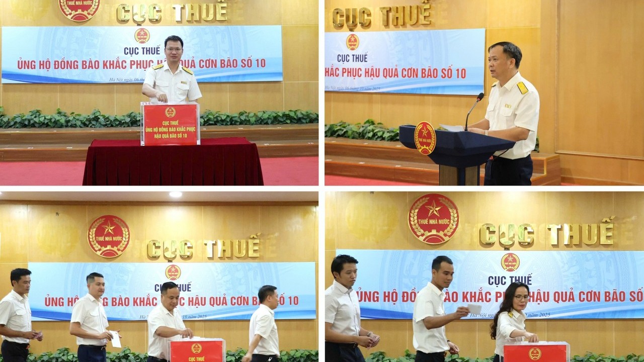 Cục Thuế quyên góp ủng hộ đồng bào khắc phục hậu quả cơn bão số 10