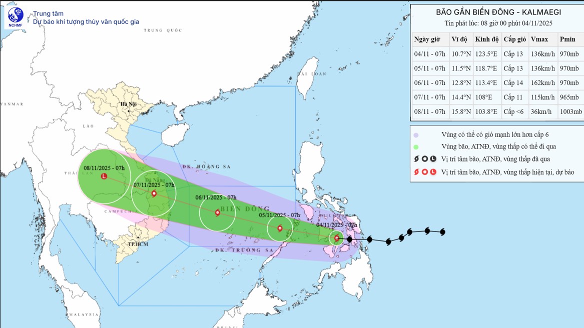 Hải quan khu vực XII chủ động bố trí nhân lực ứng phó với bão Kalmaegi