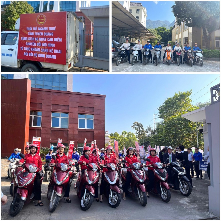 Tuổi trẻ Thuế tỉnh Tuyên Quang xung kích 60 ngày cao điểm chuyển đổi hộ kinh doanh sang kê khai thuế