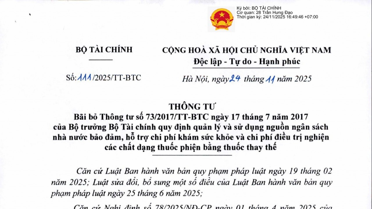 Bộ Tài chính ban hành thông tư mới bãi bỏ Thông tư số 73/2017/TT-BTC