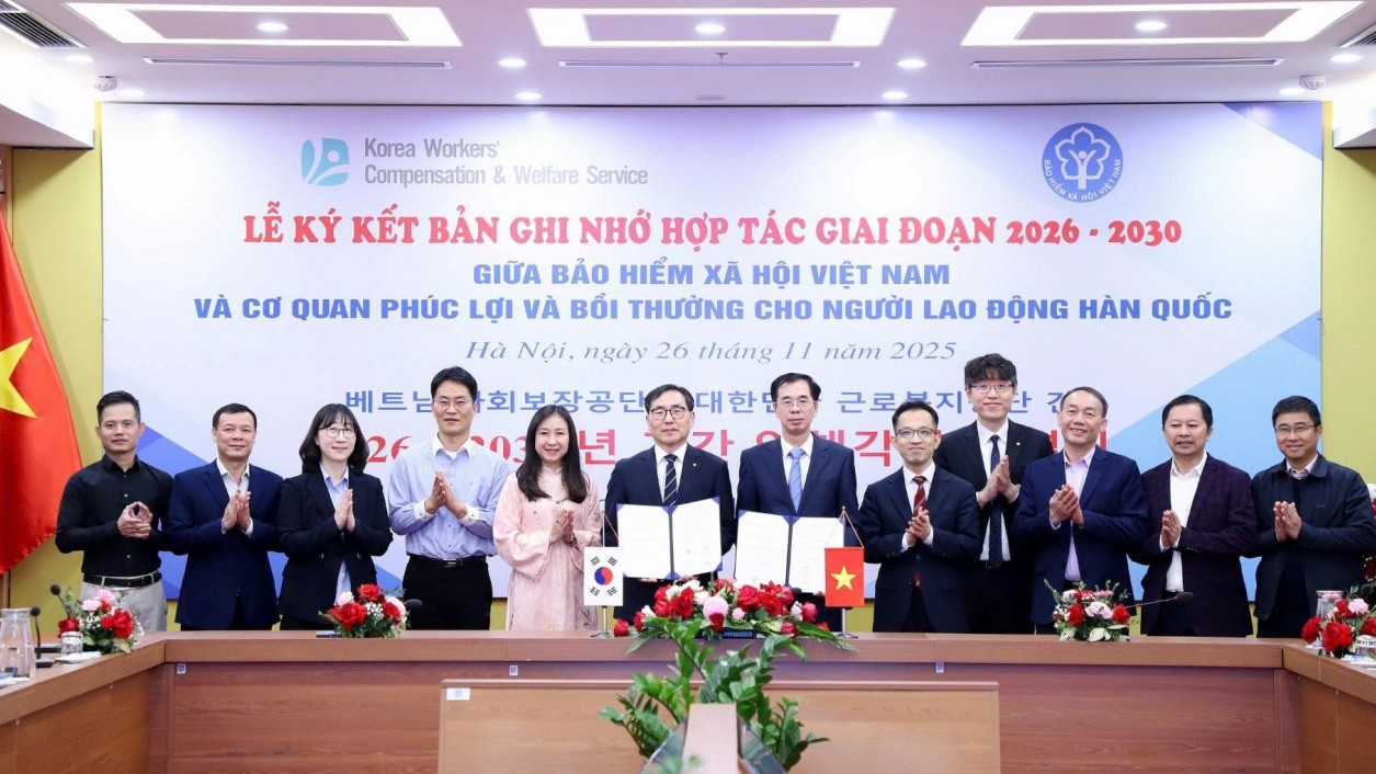 Việt Nam - Hàn Quốc tăng cường hợp tác chuyển đổi số, ứng dụng AI trong lĩnh vực bảo hiểm xã hội