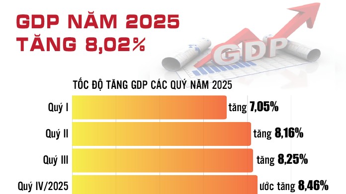 Infographics: Biến động GDP năm 2025 qua các con số