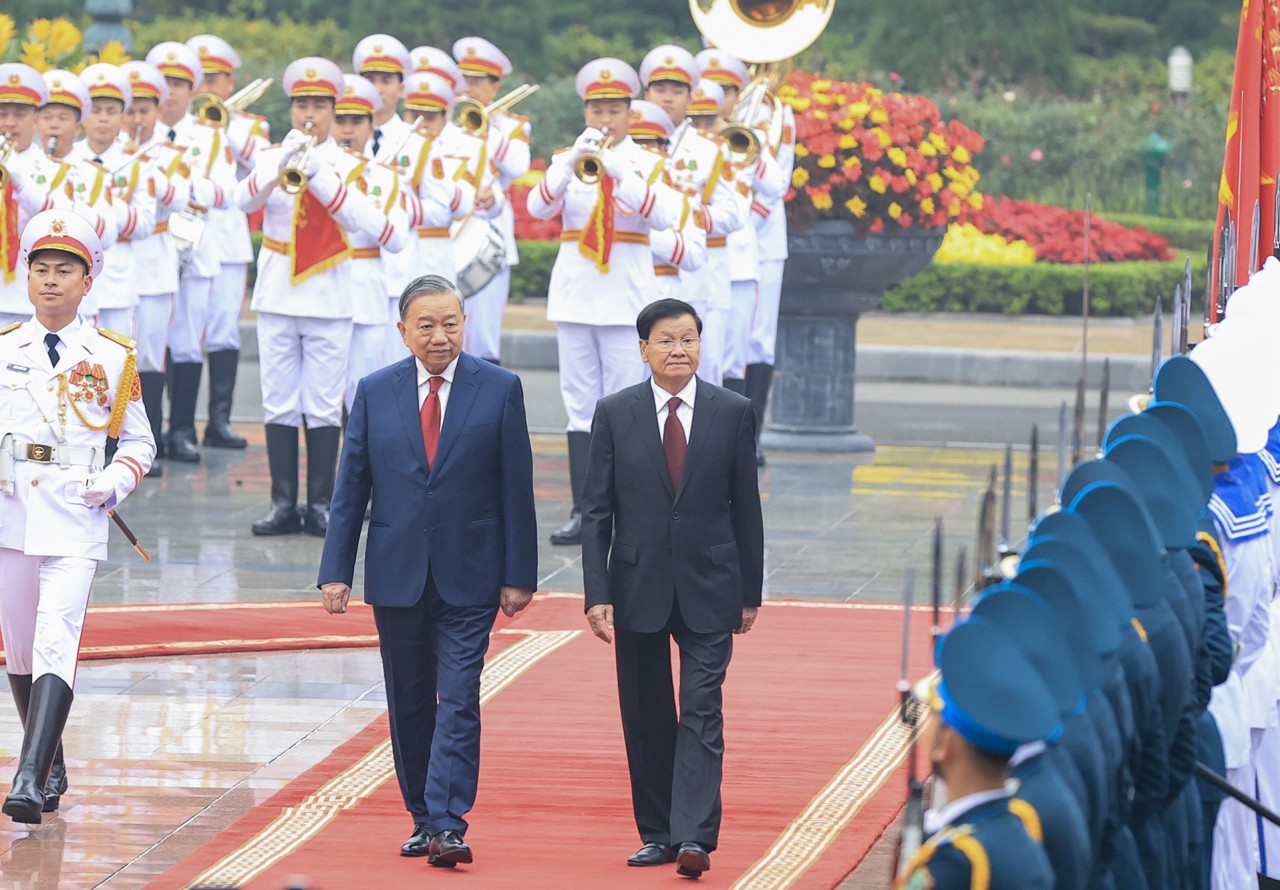 Tổng Bí thư Tô Lâm chủ trì Lễ đón Tổng Bí thư, Chủ tịch nước Lào Thongloun Sisoulith Tổng Bí thư Tô Lâm chủ trì Lễ đón Tổng Bí thư, Chủ tịch nước Lào Thongloun Sisoulith