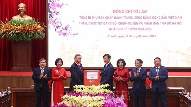 Tổng Bí thư Tô Lâm thăm, chúc Tết Đảng bộ, chính quyền và nhân dân Hà Nội