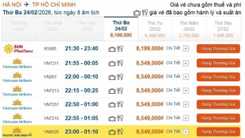 Giá vé máy bay vào TP. Hồ Chí Minh cao ngất ngưởng