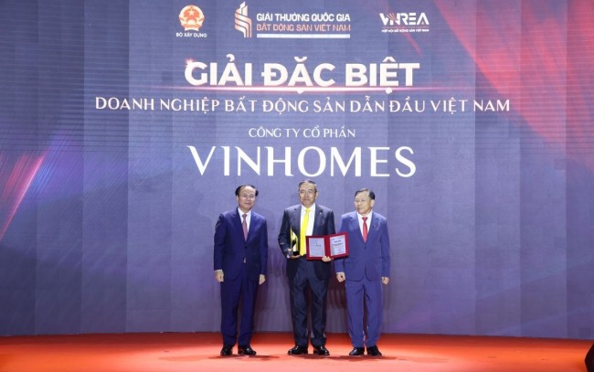 Vinhomes nhận “siêu giải thưởng” – dẫn đầu thị trường bất động sản Việt Nam