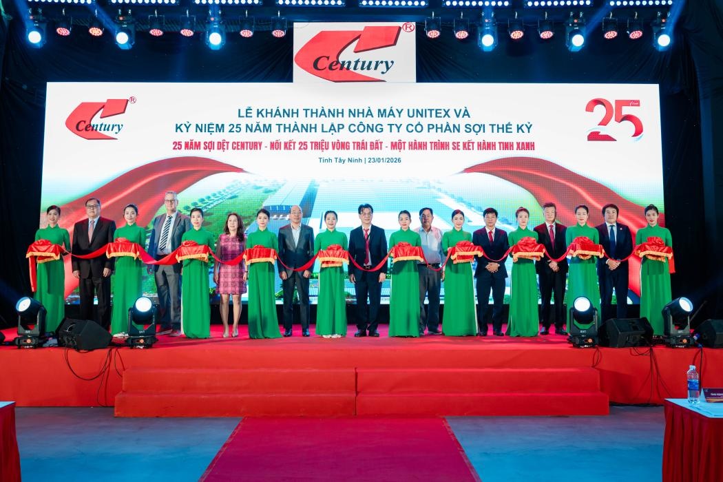 Century Synthetic Fibre inaugurates Unitex factory in Tay Ninh