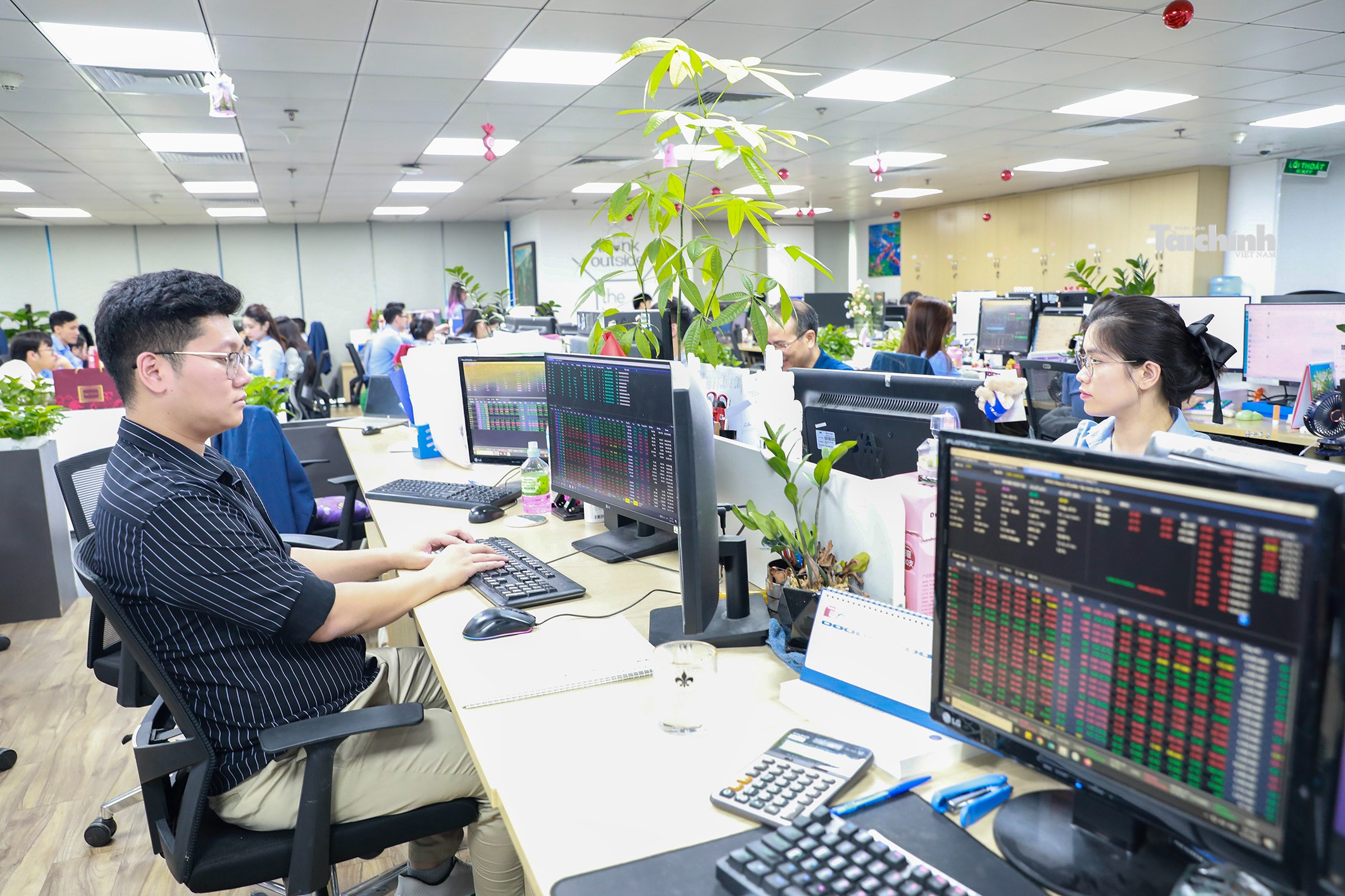 giao dịc chứng khoán tại sàn chứng khoán MSB Ảnh Đức Thanh